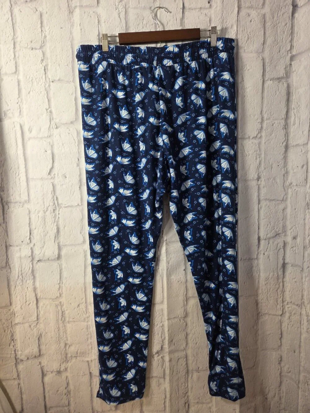 Loungewear by Seven 2XL Butterfly Floral Drawstring Fleece Pants Bundle (Flaw)